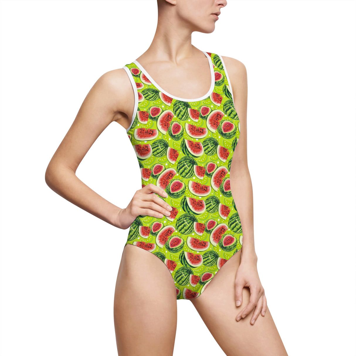 Watermelon Women's Classic One-Piece Swimsuit (AOP)