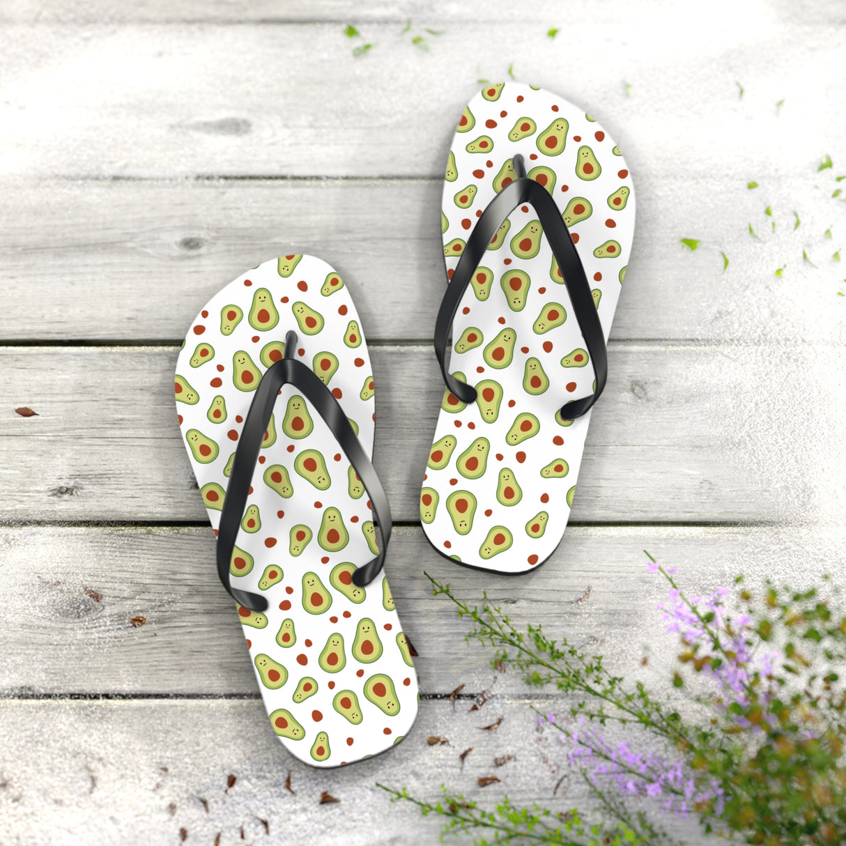 Avocado Flip Flops