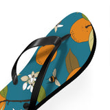 Orange and Bee Flip Flops