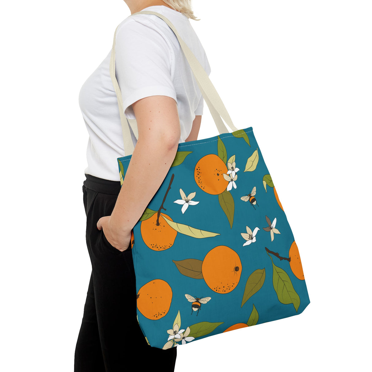 Orange and Bee Tote Bag (AOP)