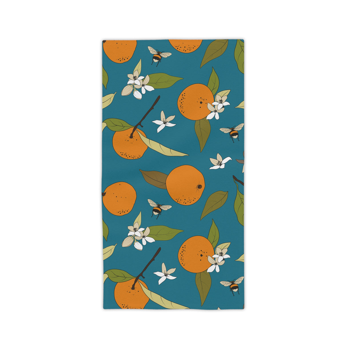 Orange and Bee Beach Towels