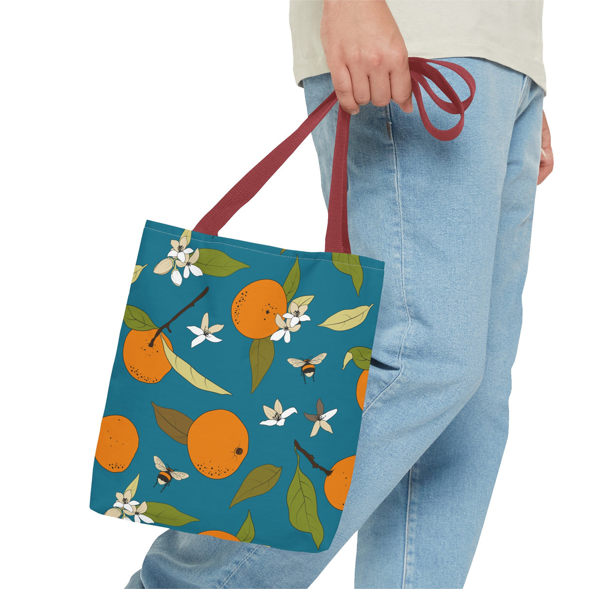 Orange and Bee Tote Bag (AOP)