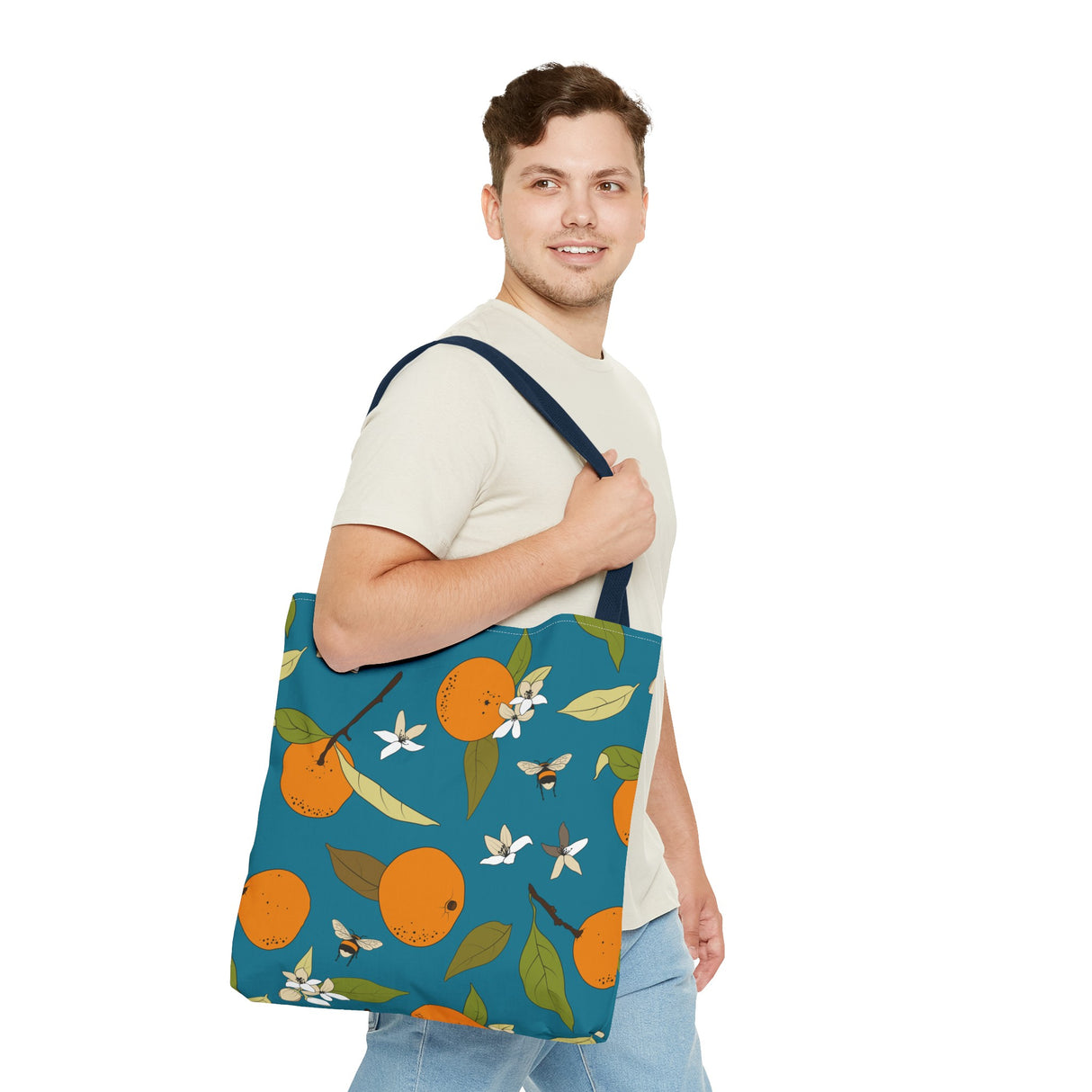 Orange and Bee Tote Bag (AOP)