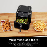 Ninja Air Fryer Pro 4-in-1 with 5 QT Capacity, Air Fry, Roast, Reheat, Dehydrate, Air Crisp Technology with 400F for hot, crispy results in just minutes, Nonstick Basket & Crisper Plate, Grey, AF141
