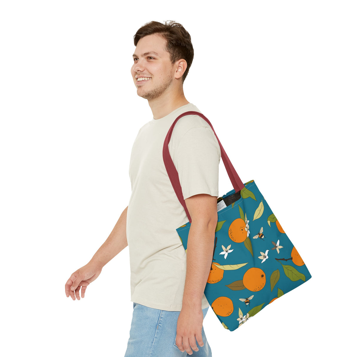 Orange and Bee Tote Bag (AOP)