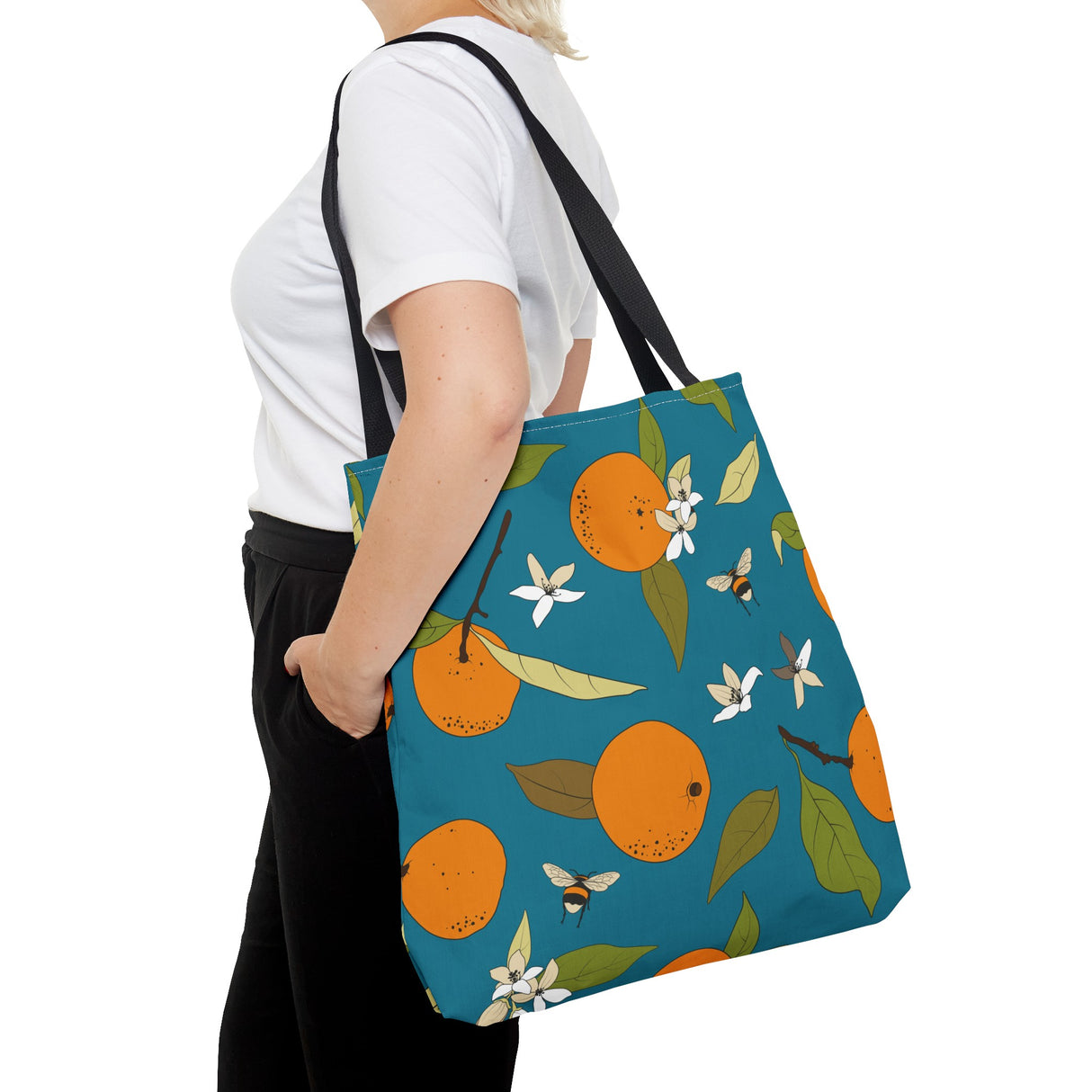 Orange and Bee Tote Bag (AOP)