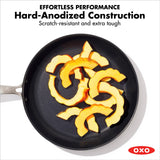 OXO Good Grips Pro 10" Frying Pan Skillet, 3-Layered German Engineered Nonstick Coating, Stainless Steel Handle, Dishwasher Safe, Oven Safe, Black
